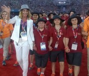 Nadia Comaneci a condus echipa Romaniei la deschiderea Special Olympics World Summer Games 2015